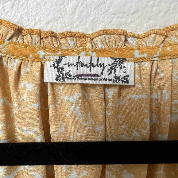 Intimately Free People All Tucks Printed Bodysuit Size Small Boho Tassel Top - Picture 6 of 7